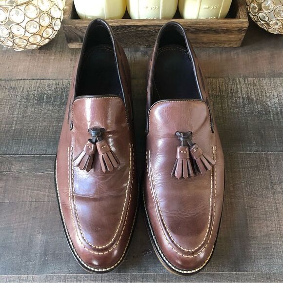 Donald Pliner Leather Loafers - Picture 2 of 9